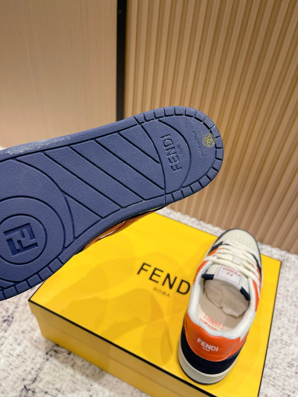 FENDI 25S MATCH SNEAKERS IN MULTICOLOR CALFSKIN AND SUEDE STYLE 9