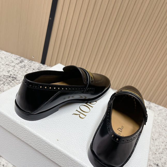 DIOR 25S BOY LOAFERS IN BLACK CALFSKIN