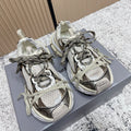 BALENCIAGA 25S 3XL SNEAKERS IN TAUPE GRAY MIX BLACK PU LEATHER