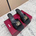 GUCCI 26S GG LOGO HIGH-HEEL MULES IN BLACK CALFSKIN