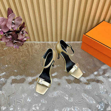 JULY SANDAL 105 MM IN LIGHT GOLD CALFSKIN