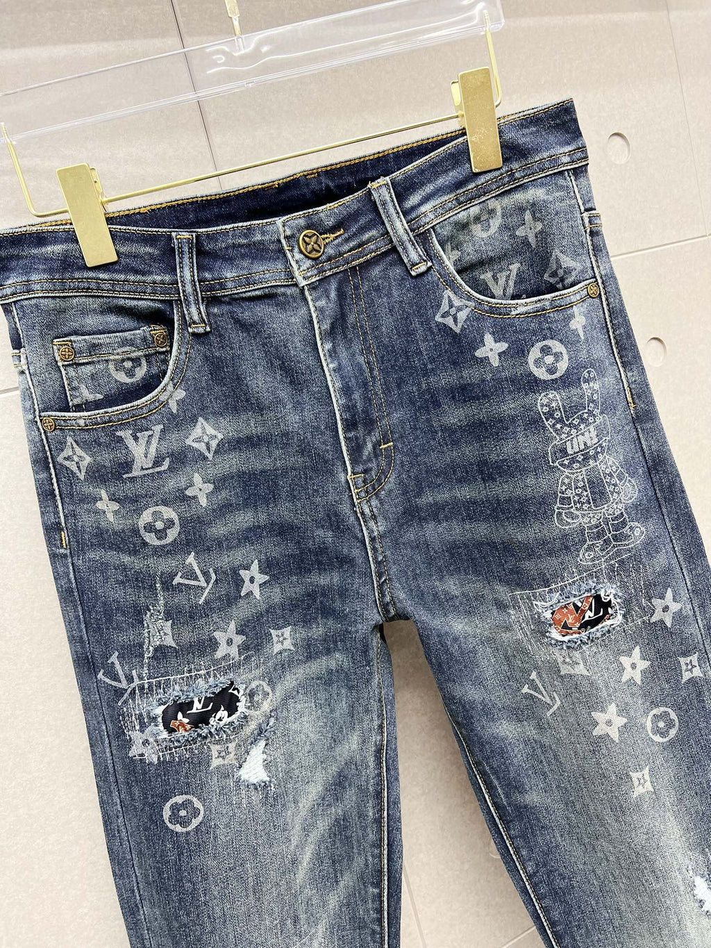 LV BLUE MONOGRAM DENIM JEAN 239498