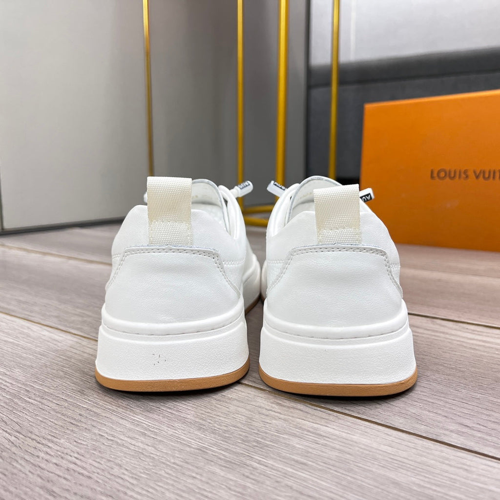 LV TRAINER WHITE AND BROWN CALFSKIN