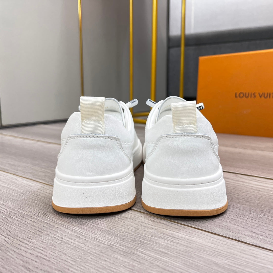 LV TRAINER WHITE AND BROWN CALFSKIN