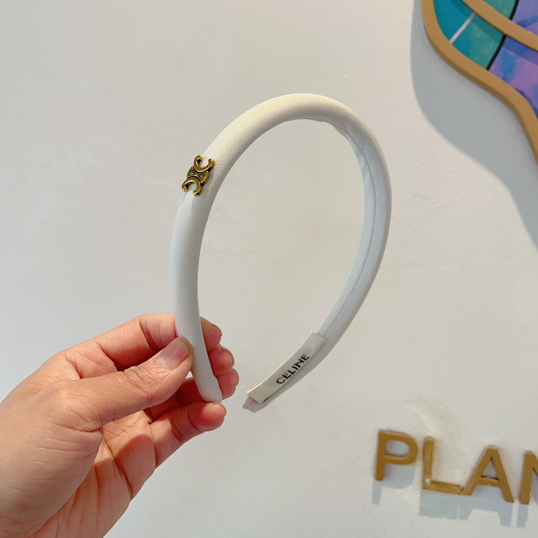 WHITE FABRIC HAIRBAND 425457