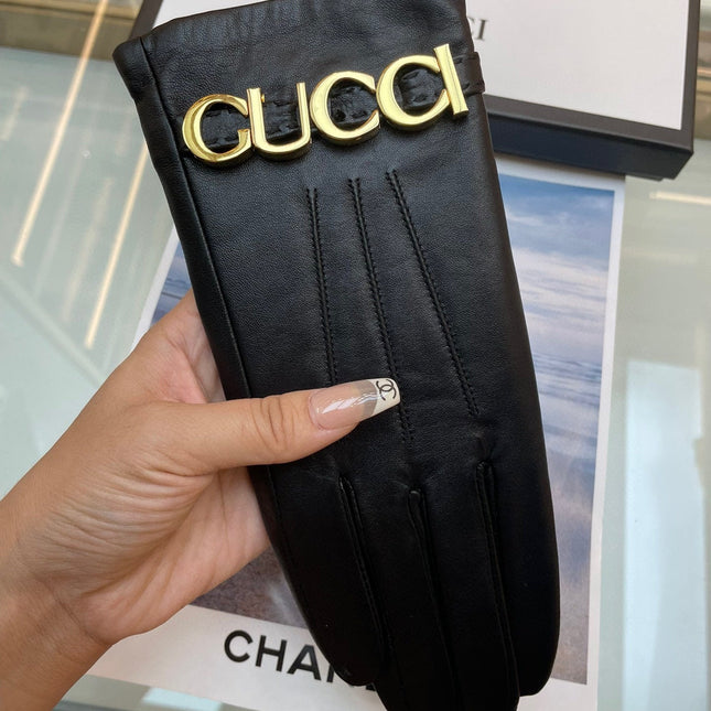 EUROPEAN GLOVES IN BLACK LAMBSKIN WITH CASHMERE LINING 376727