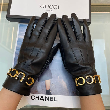 EUROPEAN GLOVES IN BLACK LAMBSKIN WITH CASHMERE LINING 376727