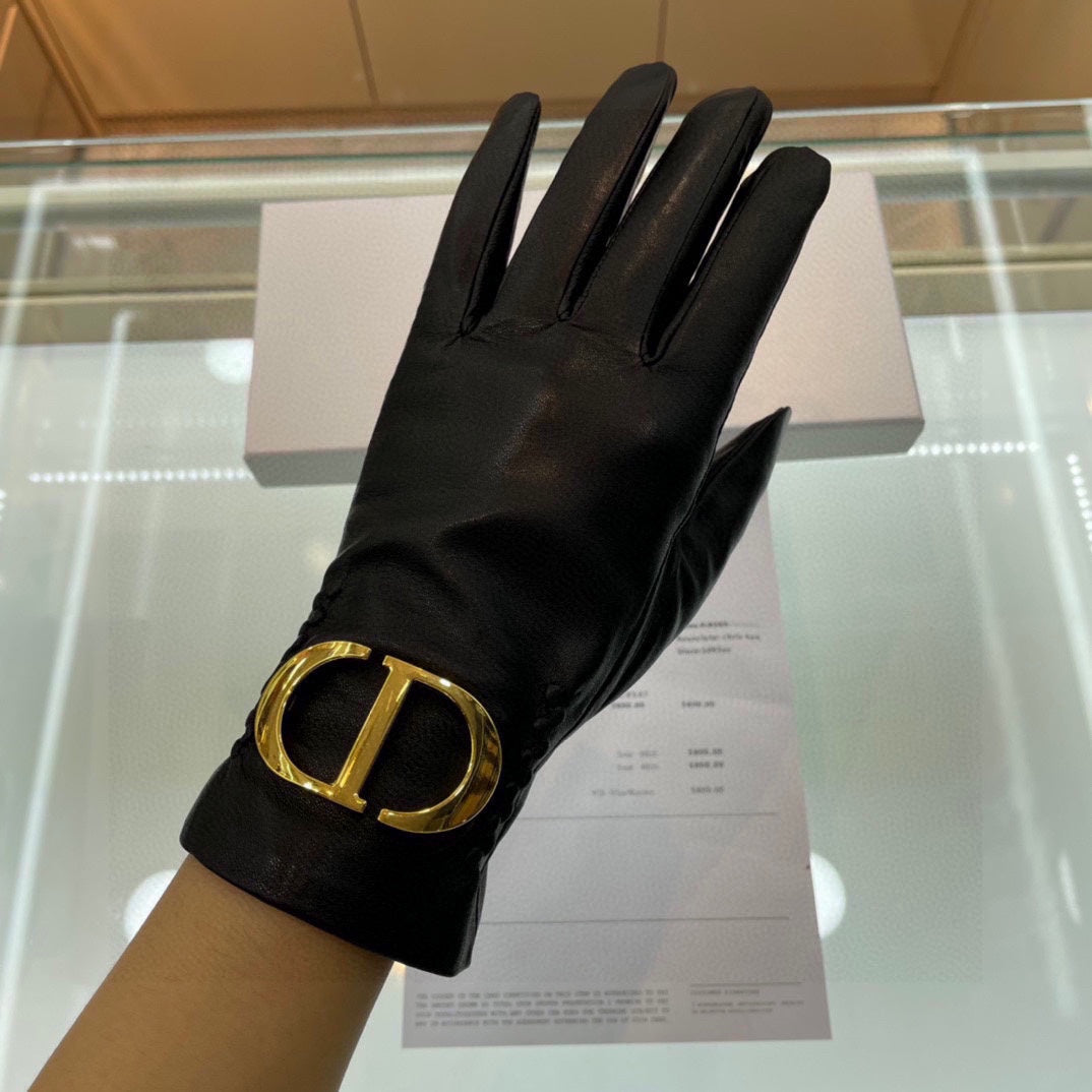 TOUCHSCREEN GLOVES IN BLACK GOATSKIN 444463