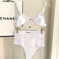 CC BIKINI SWIMSUIT SET IN WHITE 608920