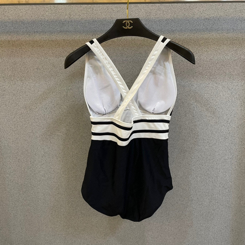 CC BIKINI SWIMSUIT SET BLACK WHITE 173343