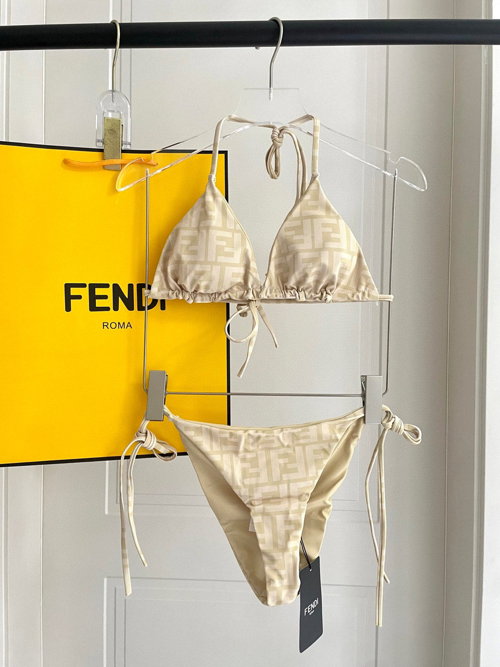 FENDI BIKINI 25S TWO PIECE IN BEIGE 742661