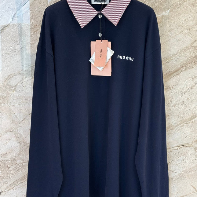 MIUMIU 26S LONG SLEEVE POLO SHIRT 876