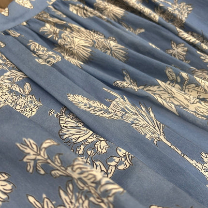 LONG SKIRT WITH COCONUT FOREST PRINT 25S IN COTTON 266160