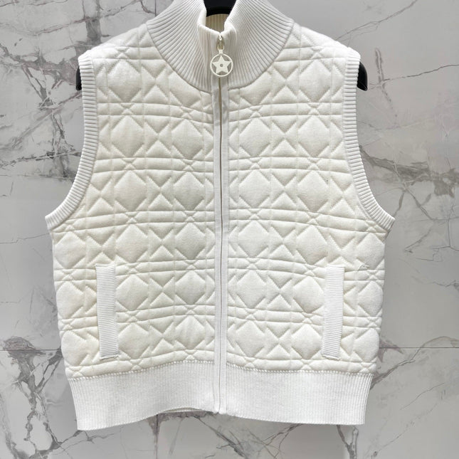 DIOR 26S DIAMOND-PATTERN KNIT VEST 947