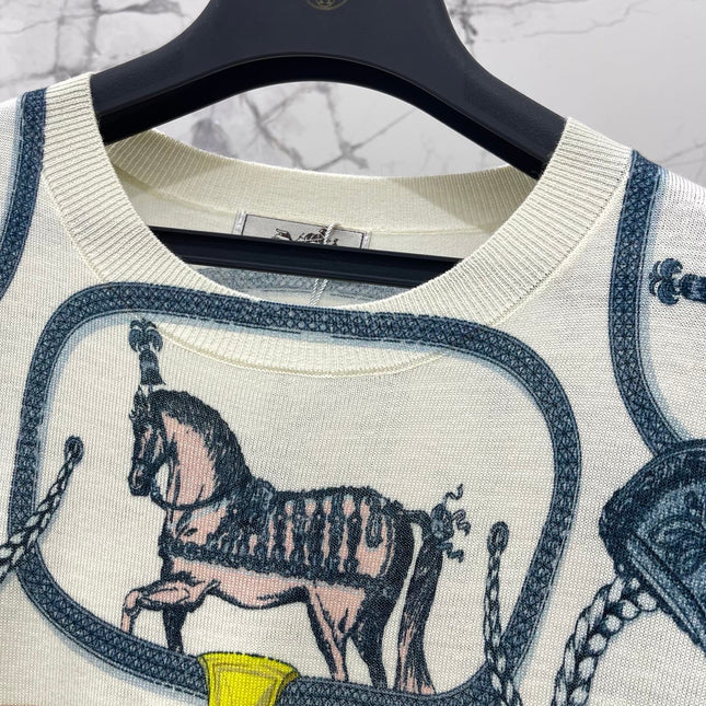 HERMES 26S SHORT SLEEVED KNIT TOP 532