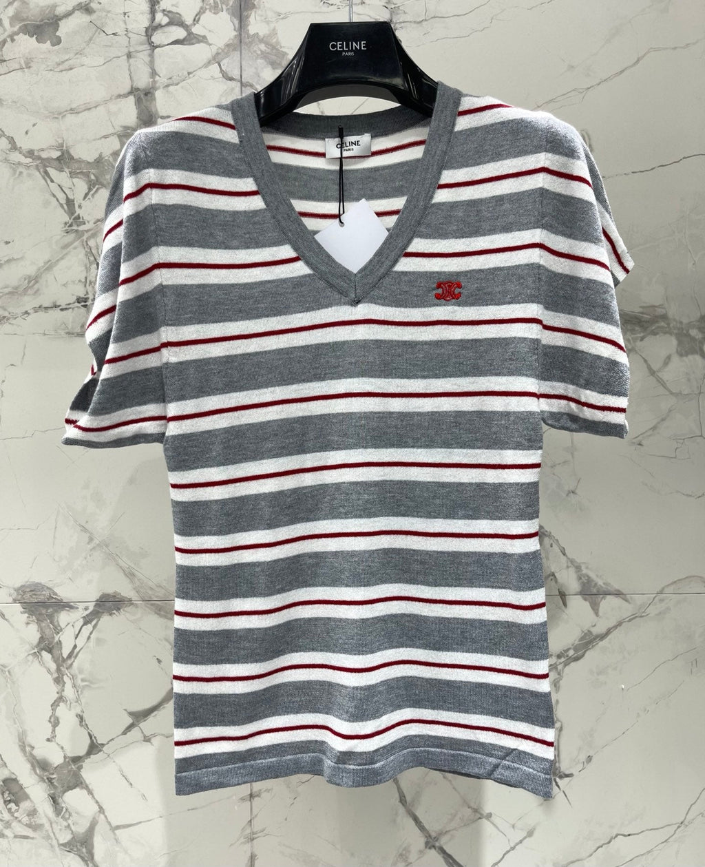 CELINE 26S V NECK SHORT SLEEVE T-SHIRT 208