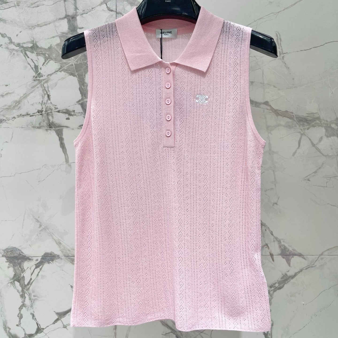 CELINE 26S KNIT POLO TANK TOP 296