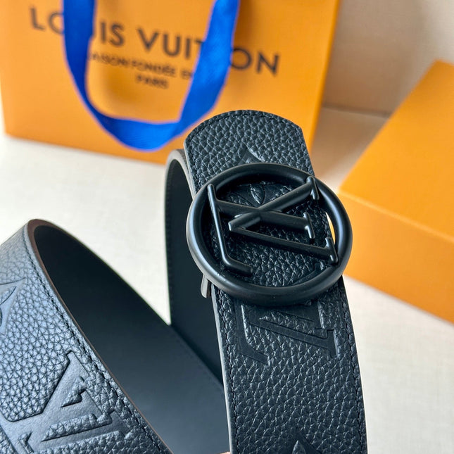 LV 25S BELT 40 MM IN BLACK CALFSKIN 593264