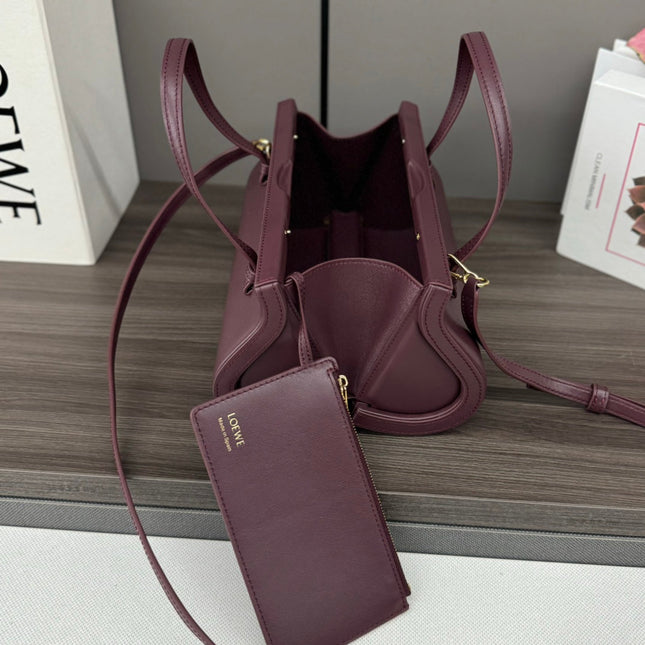 CYLINDER BAG 25 IN WINE PURPLE CALFSKIN