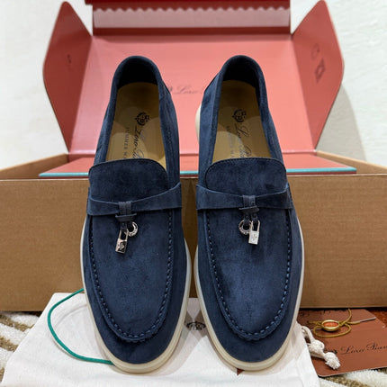 LP SUMMER CHARMS WALK LOAFERS IN NAVY BLUE SUEDE