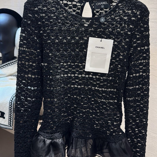 CHANEL 26S SHEER ORGANZA BLOUSE 660