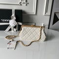 CHANEL 26S CROSSBODY BAG 20 IN WHITE LAMBSKIN