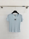 MIUMIU 26S SHORT-SLEEVED SWEATER STYLE 1077