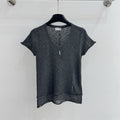 YSL 26S SHORT SLEEVE KNIT T-SHIRT 424
