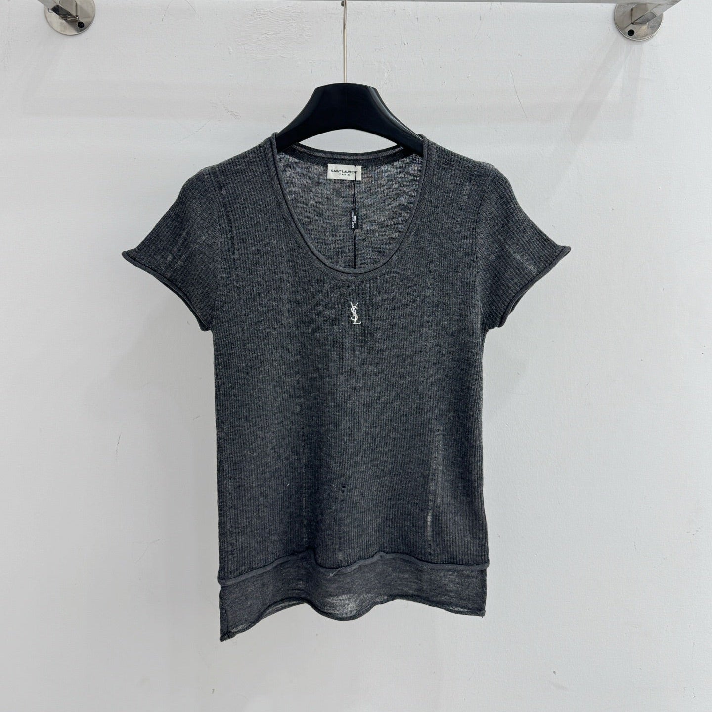 YSL 26S SHORT SLEEVE KNIT T-SHIRT 424