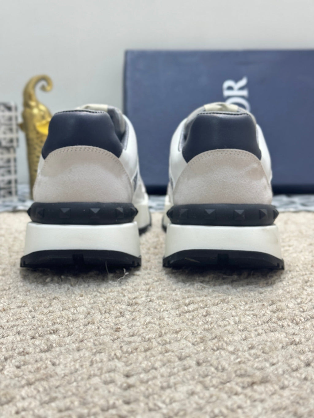 CD B25 SNEAKER GRAY AND WHITE CALFSKIN