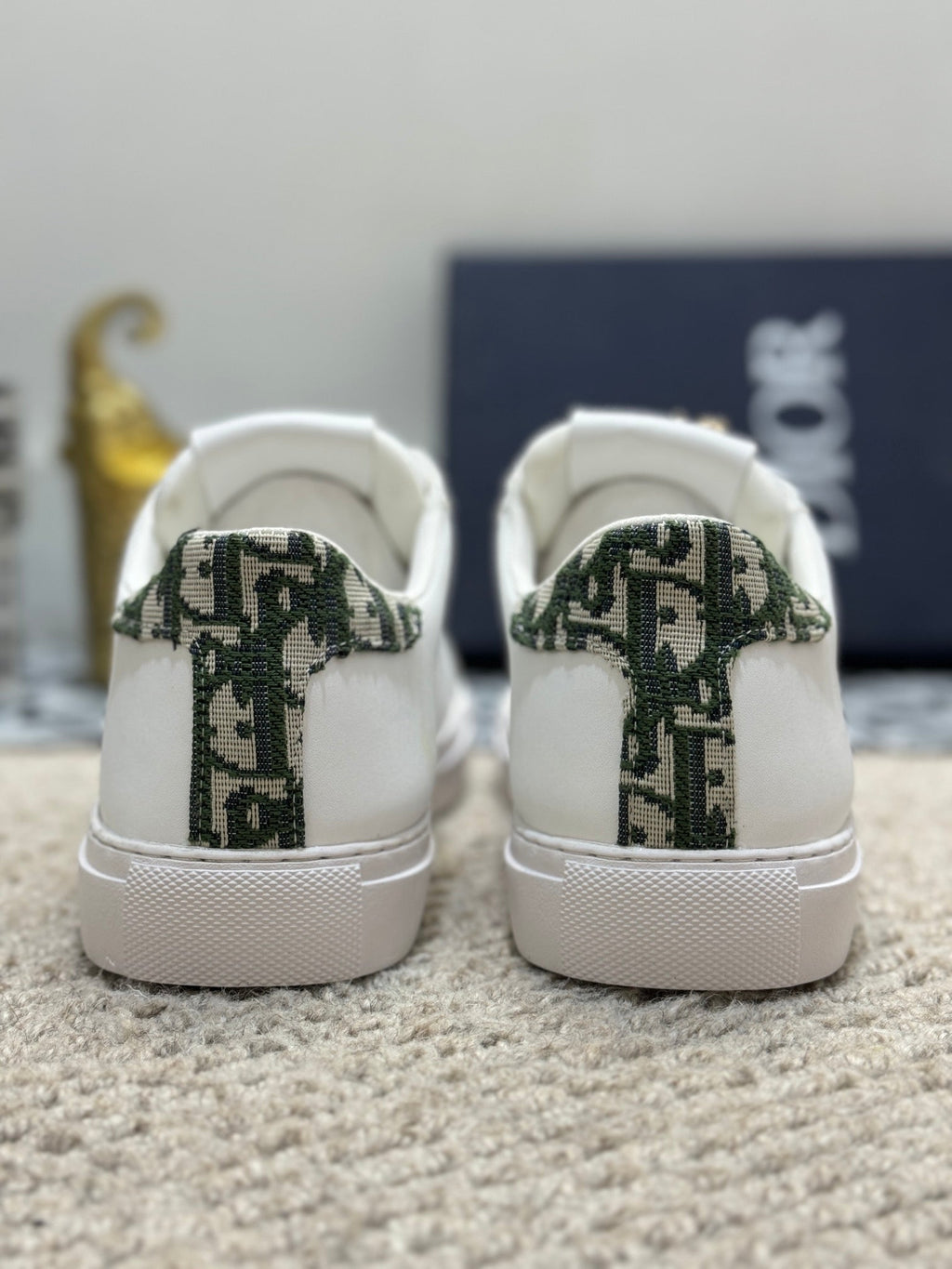 CD LOW TOP BASIC SNEAKER WHITE AND YELLOW CALFSKIN