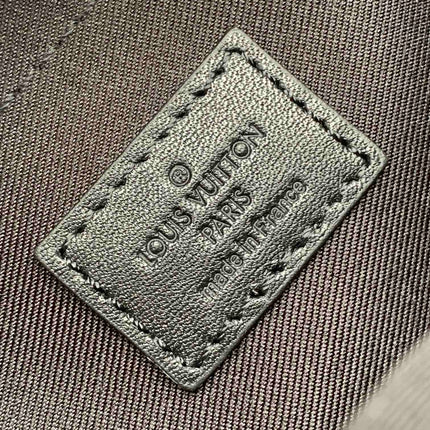LV 26S S LOCK CROSSBODY BAG 22 IN CHARCOAL GRAY EMBOSSED TAURILLON LEATHER