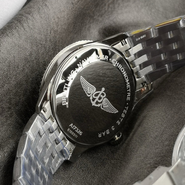 NAVITIMER AUTOMATIC 41 STEEL BEZEL BLACK AND GRAY DIAL
