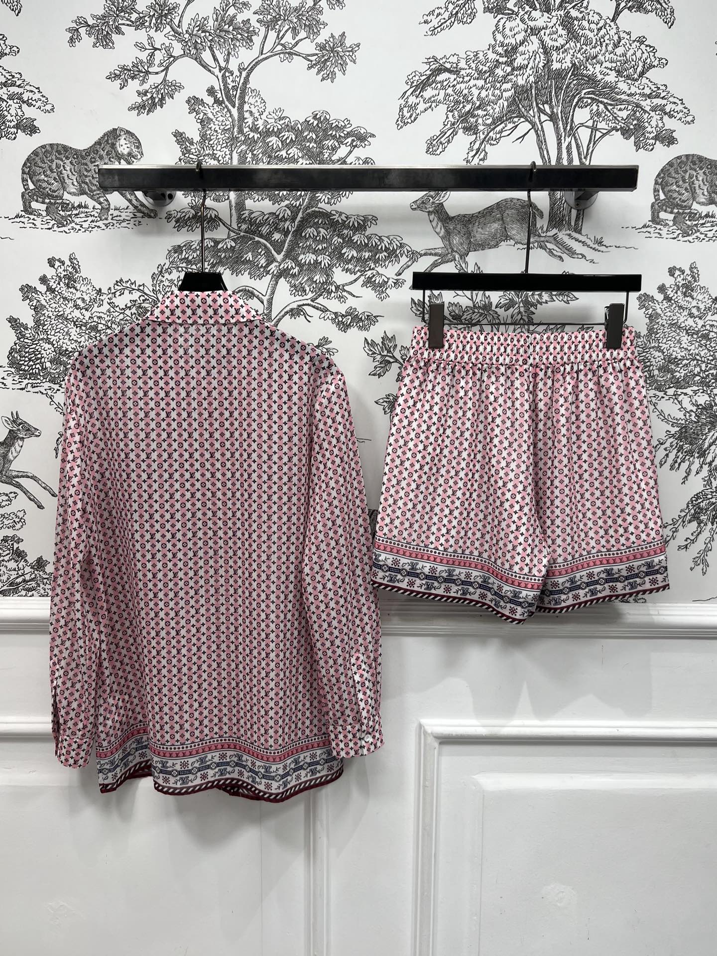 LV 25S SHIRT SHORTS SET IN POLYESTER 263071