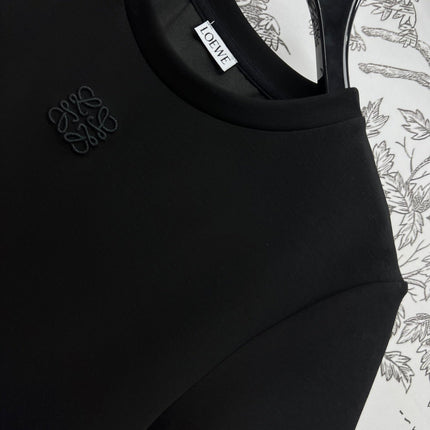 LOEWE SHORT SLEEVE CREW NECK ORGANZA DRESS 268755