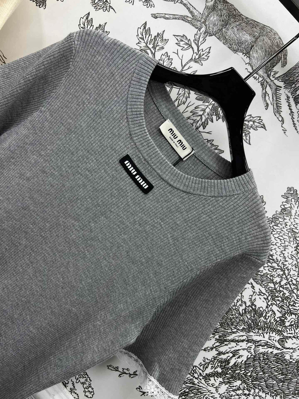MIUMIU CROPPED KNIT FITTED TOP 268661