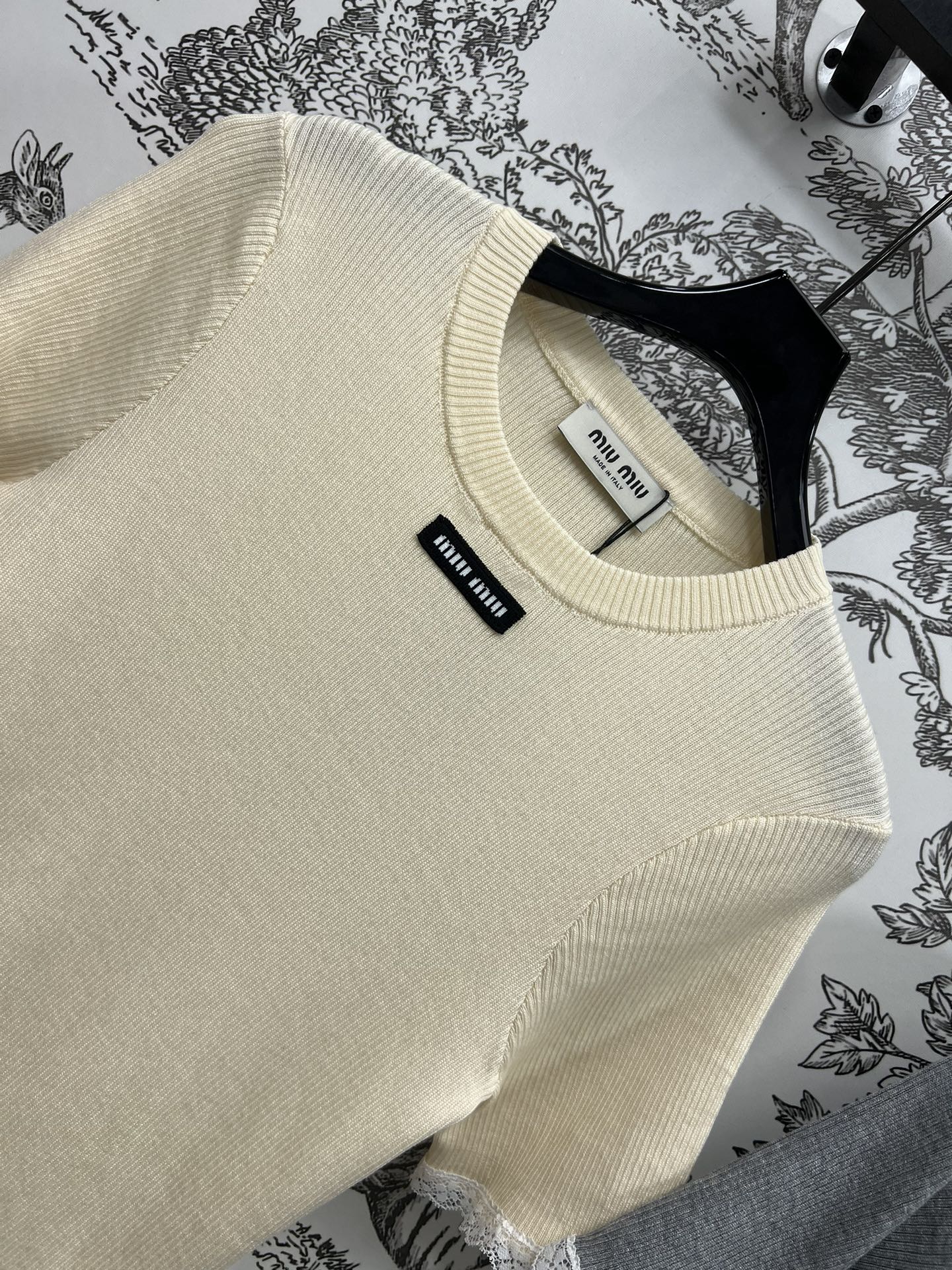 MIUMIU CROPPED KNIT FITTED TOP 268661