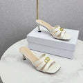 DIOR 26S 30 MONTAIGNE HIGH-HEELED IN WHITE CALFSKIN GOLD HARDWARE