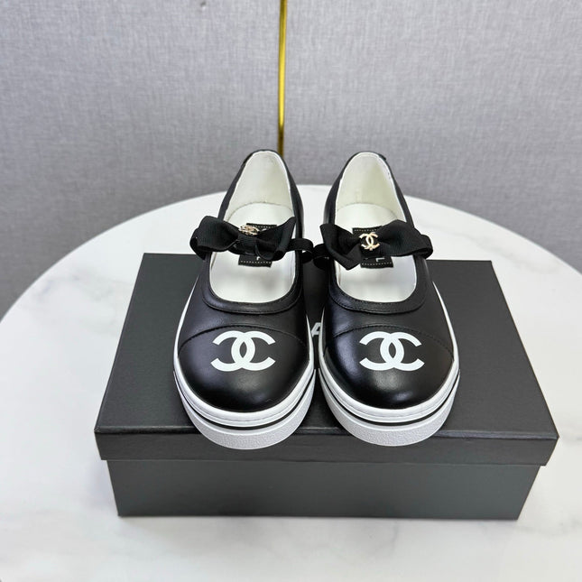 CHANEL 26S MARY JANE SNEAKERS IN BLACK CALFSKIN