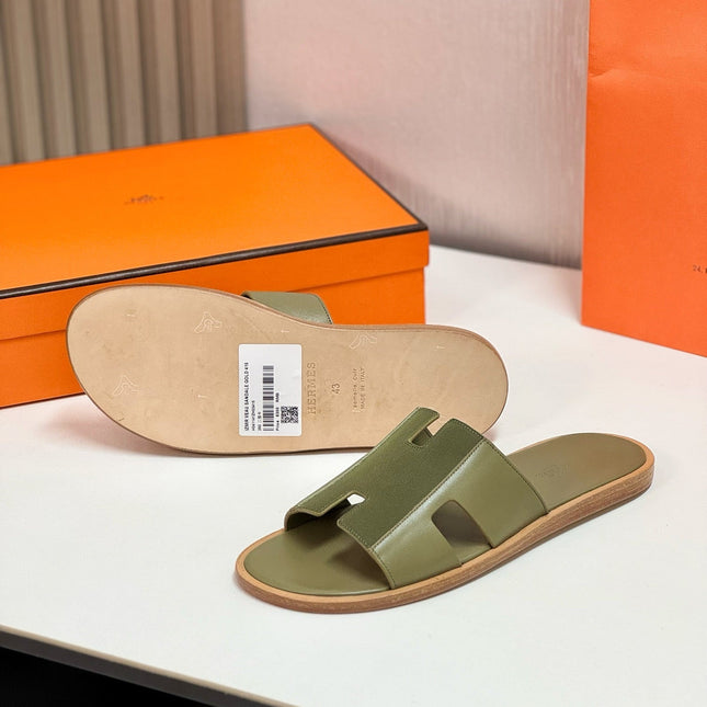 IZMIR SANDAL OLIVE MIX MOSS LAMBSKIN