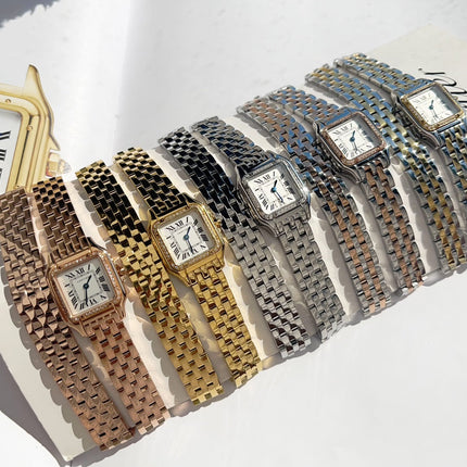 PANTHÈRE DE CARTIER WATCH PINK GOLD AND SILVER CASE