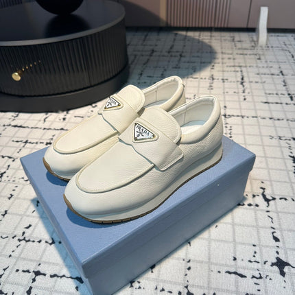 PRA SPORTY STYLE LOAFERS WHITE CALFSKIN