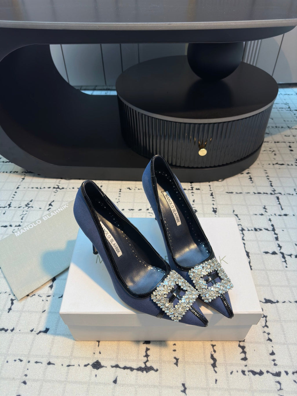 HANGISI 100 MM IN AEGEAN BLUE SUEDE