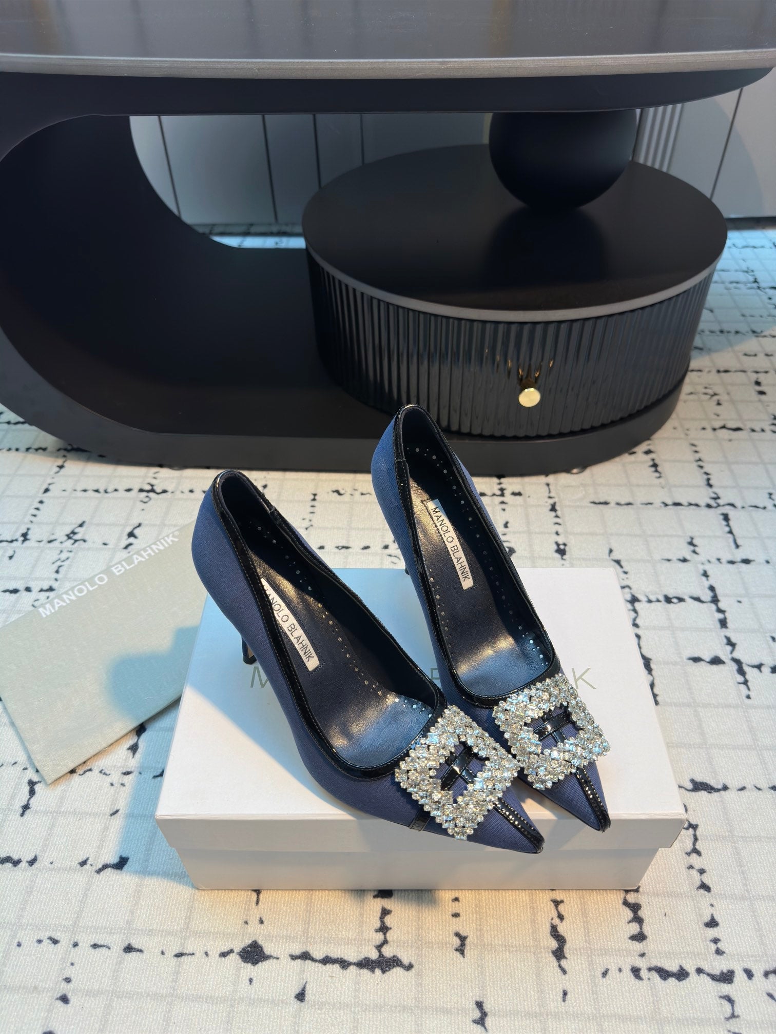 HANGISI 100 MM IN AEGEAN BLUE SUEDE