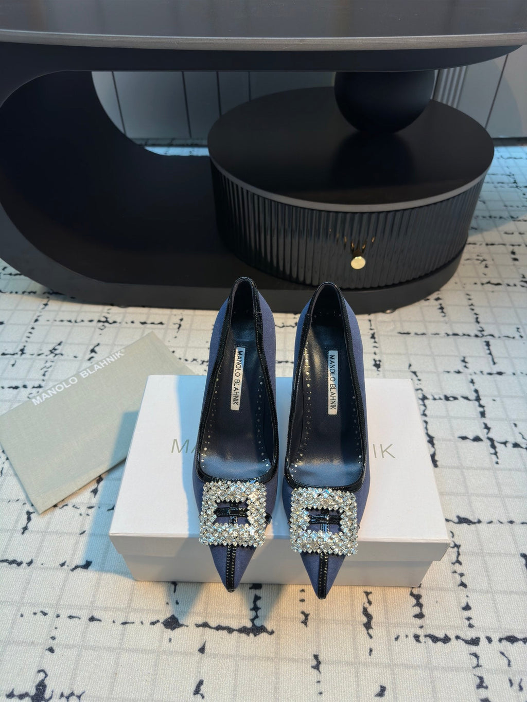 HANGISI 100 MM IN AEGEAN BLUE SUEDE