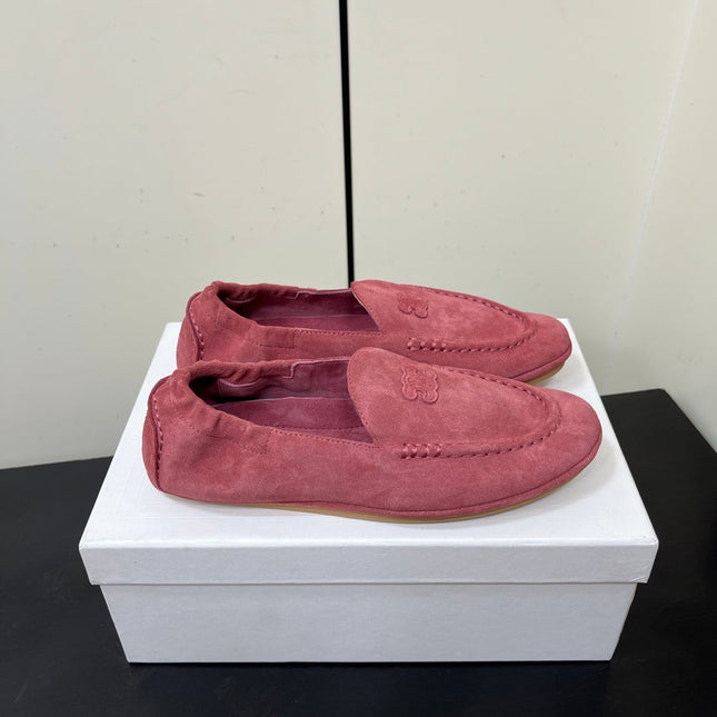 CELINE 26S MAILLON TRIOMPHE LOAFER IN PINK SUEDE