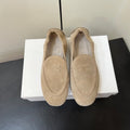CELINE 26S MAILLON TRIOMPHE LOAFER IN BEIGE SUEDE