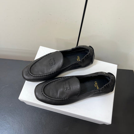CELINE 26S MAILLON TRIOMPHE LOAFER IN BLACK SOFT CALFSKIN
