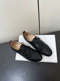 CELINE 26S MINIMAL LACE-UP SHOES IN BLACK CALFSKIN