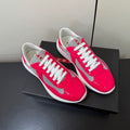 PRADA 26S SNEAKERS IN PINK PATENT CALFSKIN AND WHITE MESH